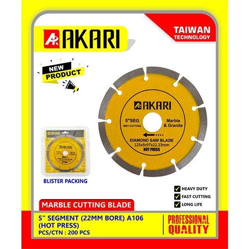 Akari 5 Inch 9 Seg Diamond Saw Blade 125mm A-106 Hot Press