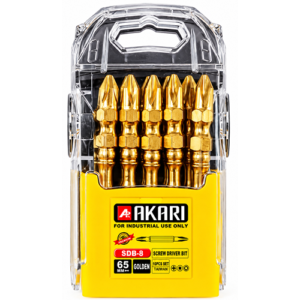 Akari 65Mm Screw Driver Bit Golden +/- 2.5 Inch