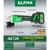 Alpha A6120 4 Inch Cordless Angle Grinder 21V 100Mm