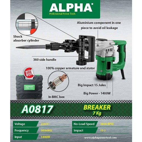 Alpha A0817 Demolition Hammer 1400W 7Kg