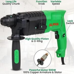 Alternative view of Alpha A3201 500W Rotary Hammer 20Mm