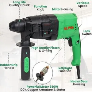 Alpha A3205 650W Rotary Hammer 20Mm
