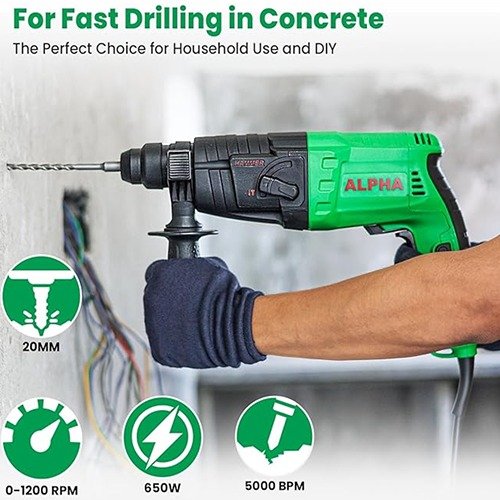 Alpha A3205 650W Rotary Hammer 20Mm - Image 3