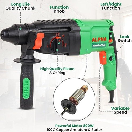Alpha A3226 800W Rotary Hammer 26Mm - Image 2