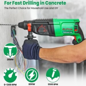 Alpha A3226 800W Rotary Hammer 26Mm