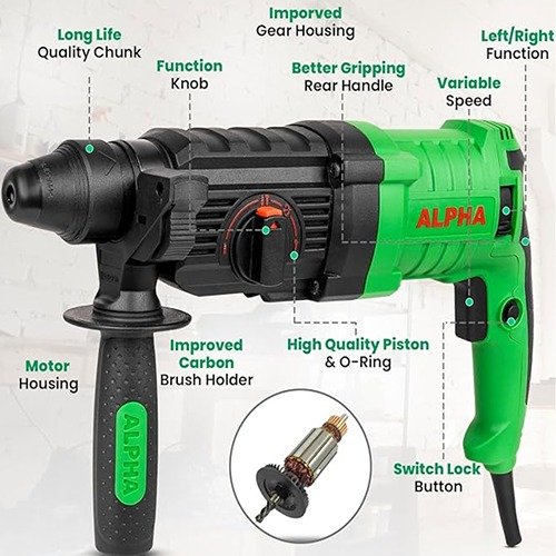 Alpha A3228 1000W Rotary Hammer 26Mm