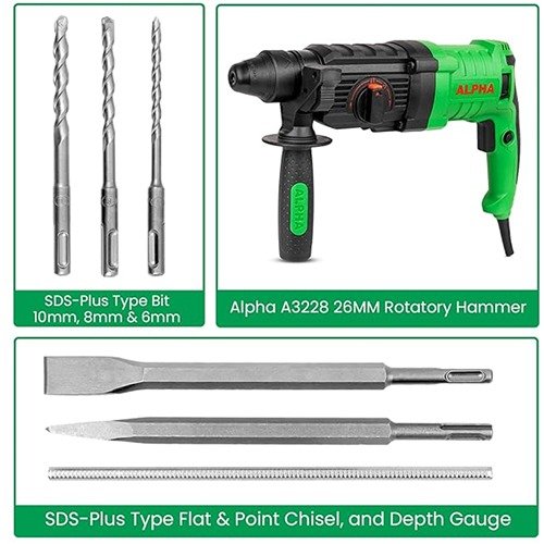 Alpha A3228 1000W Rotary Hammer 26Mm