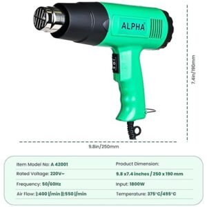 Alpha A42001 Heat Gun 1800W