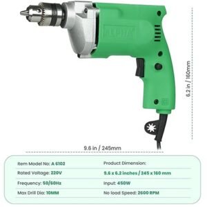 Alpha Drill Machine 10Mm 300W A6102