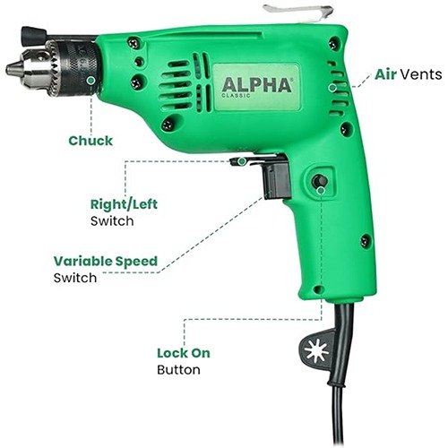 Alpha Drill Machine 6.5Mm 350W A6106
