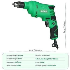Alpha Drill Machine 10Mm 500W A6108