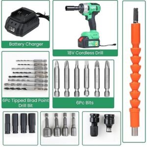 Alpha 1/4'' Square Drive Cordless Impact Wrench With Kit 21V A6115