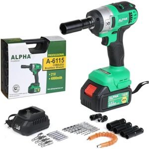 Alpha 1/4'' Square Drive Cordless Impact Wrench With Kit 21V A6115