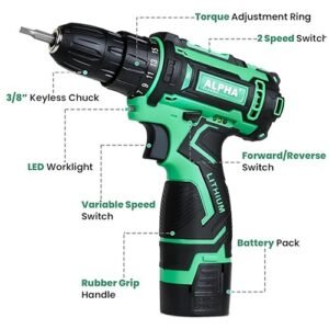Alternative view of Alpha Cordless Screw Driver 18V 10Mm A6116