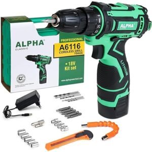 Alpha Cordless Screw Driver 18V 10Mm A6116