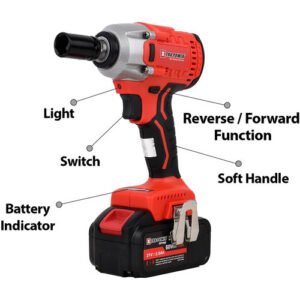 Xtra Power Xpt485 1/2'' Square Drive Cordless Impact Wrench With Kit 21V