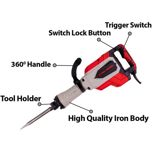 Xtra Power Xpt495 Demolition Hammer 1800W 16Kg - Image 2
