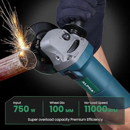 Alpha 4 Inch 750W Angle Grinder 100Mm A6100 - Image 2