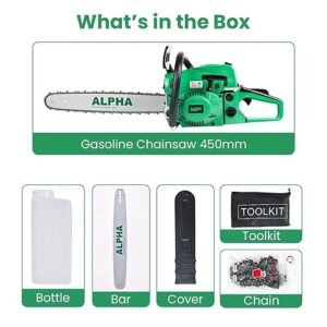 Alpha 18 Inch 58Cc Gasoline Chain Saw 450Mm A9056