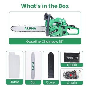Alpha 18 Inch 62Cc Gasoline Chain Saw 450Mm A9068