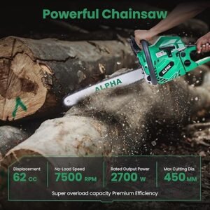 Alpha 18 Inch 62Cc Gasoline Chain Saw 450Mm A9068