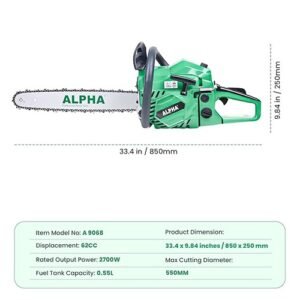 Alpha 18 Inch 62Cc Gasoline Chain Saw 450Mm A9068