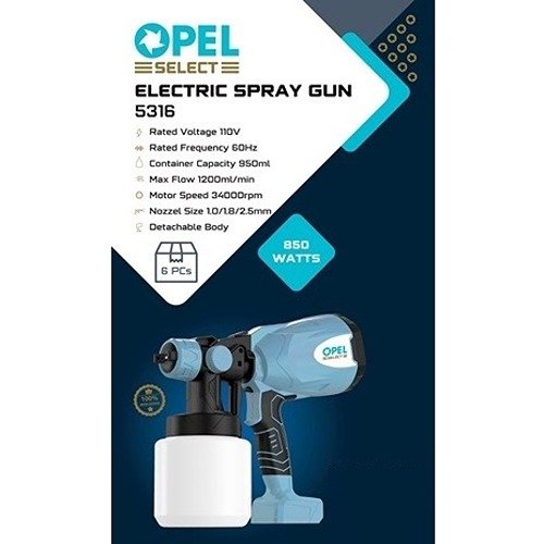 Opel Select 850W 1Ltr Paint Spray Gun 5316