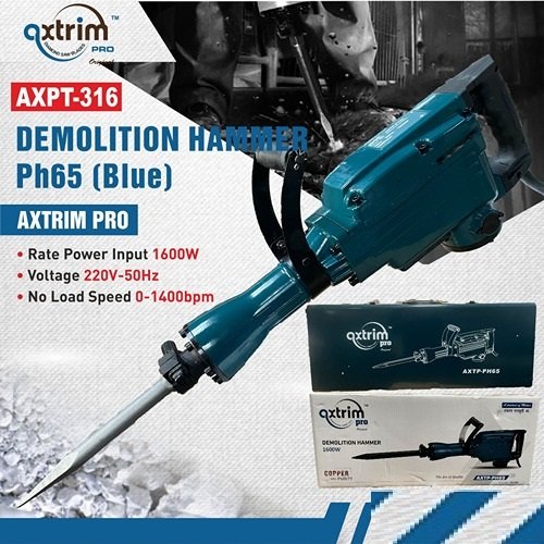 Axtrim Pro 1600W Demolition Hammer 17Kg Axpt316