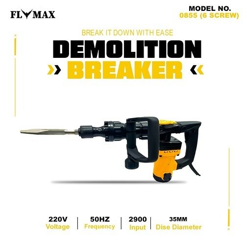 Flymax 2900W Demolition Hammer 7Kg 0855