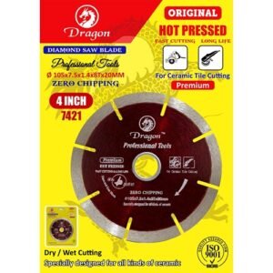 Dragon 4 Inch 8 Seg Diamond Saw Blade 100Mm Hot Pressed 7421