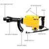 Flymax 2000W Demolition Hammer 17Kg Ph65 (Db65)
