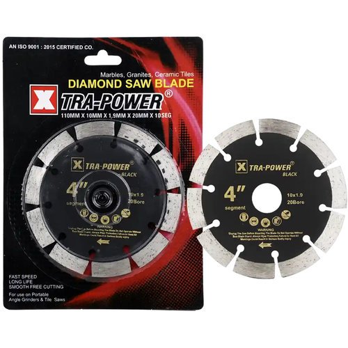 Xtra Power 4 Inch Diamond Saw Blade 10 Seg 110Mm Black