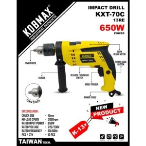 Kobmax 650W Impact Drill Machine 13Mm Kxt70C
