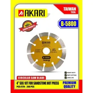 Akari 4 Inch 10 Seg Diamond Saw Blade 100Mm Sandstone Hot Press B-5800