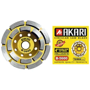 Akari 4 Inch Diamond Cup Wheel Seg 100Mm Double Row B5600