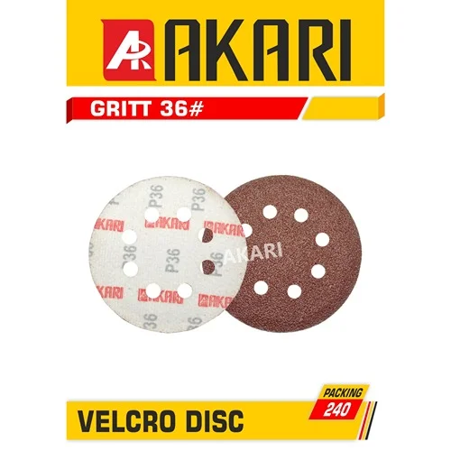 Akari 5 Inch Sand Paper With Velcro 125Mm