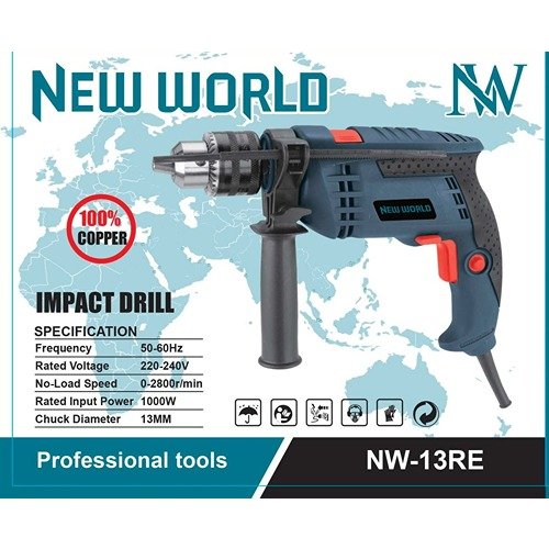 New World 1000W Impact Drill Machine 13Mm Nw13Re