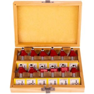 Xtra Power 12 Pieces Router Bit Set 8Mm Shank