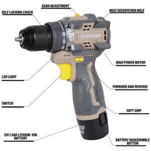 Alternative view of Xtra Power 12V Cordless Drill Machine 10Mm Xpcdm11