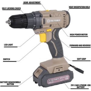 Xtra Power 21V Cordless Drill Machine 10Mm Xpcdm02