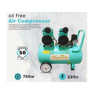 Kuvera 750W Oil Free Air Compressor 50Ltr Ku-50L-750X2-Of