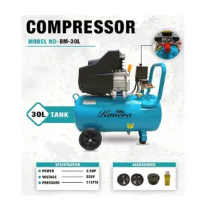 Kuvera 2.5Hp Oil Air Compressor 30Ltr Bm-30L