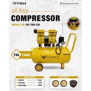 Flymax 750W Oil Free Air Compressor 70Ltr Of-70L — Flymax Air Compressors