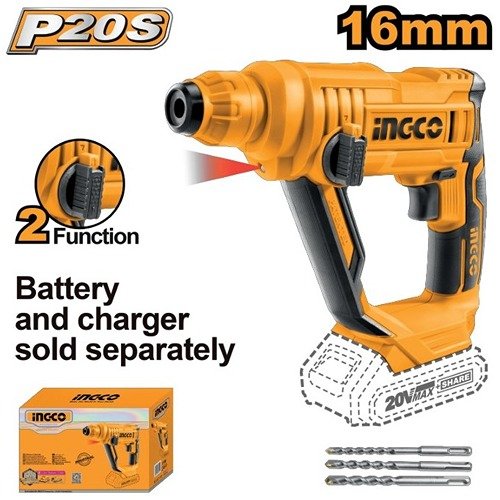 Ingco 20V Cordless Rotary Hammer 16Mm Crhli1601
