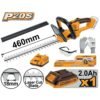 Ingco 20V 460Mm Cordless Hedge Trimmer 18 Inch Chtli20461