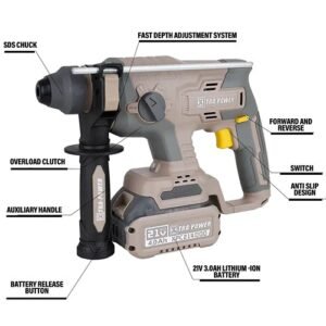 Xtra Power 21V Cordless Rotary Hammer 26Mm Xpc-Rh-02