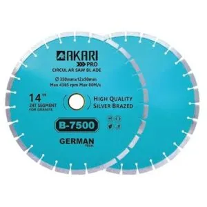 Akari Pro 14 Inch 24 Seg Diamond Saw Blade 350Mm Silver Brazed B-7500