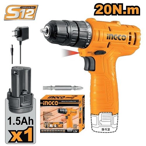 Ingco 12V Cordless Drill Machine 10Mm Cdli12415