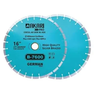 Akari Pro 16 Inch 27 Seg Diamond Saw Blade 400Mm Silver Brazed B-7600