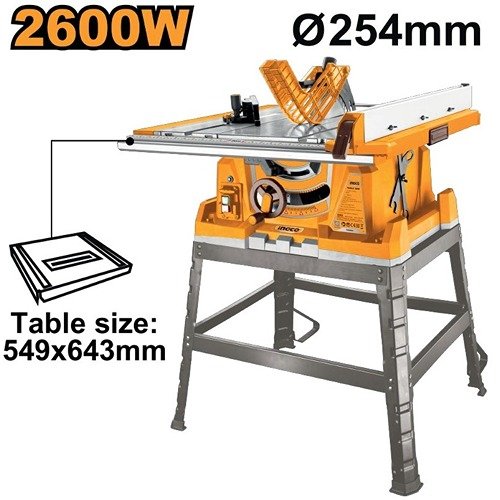 Ingco 10 Inch 2600W Table Saw Cutter 254Mm Ts26005